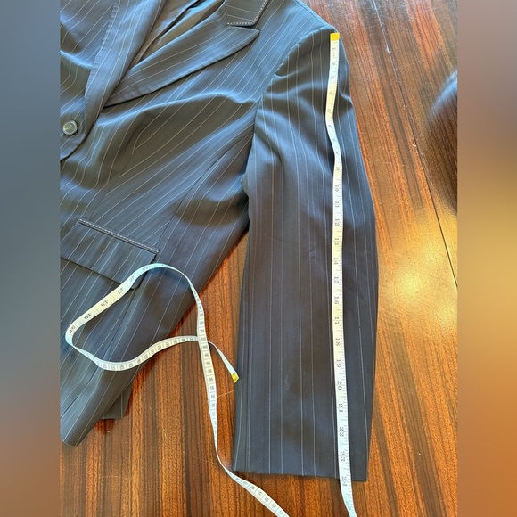 TAHARI ARTHUR S. LEVINE Women Plus Career Pant Suit Size 20W Brown Pinstriped - Picture 12 of 16